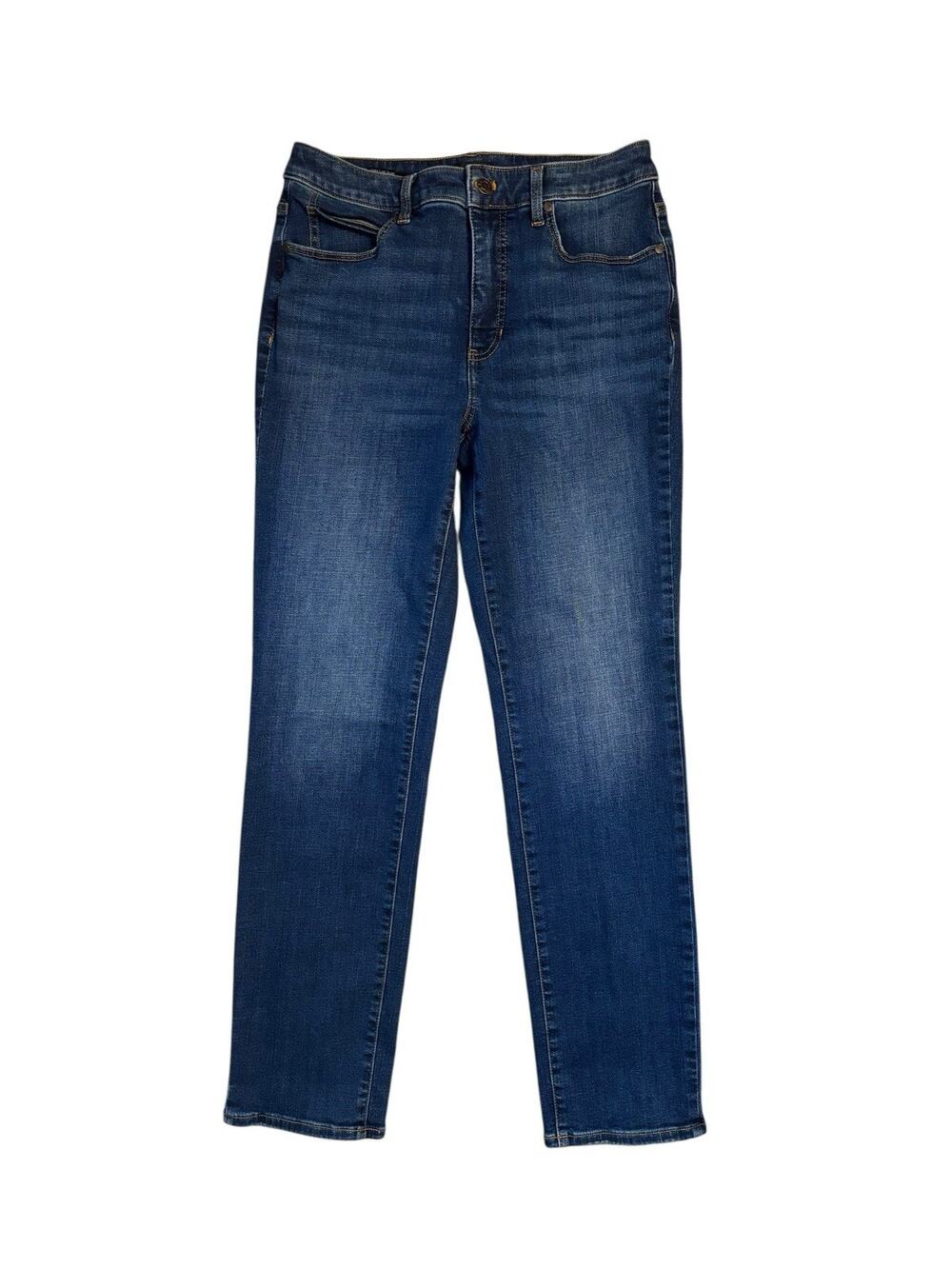 Talbots Blue Straight Leg Denim Jeans Women’s Size 6 Cotton Blend